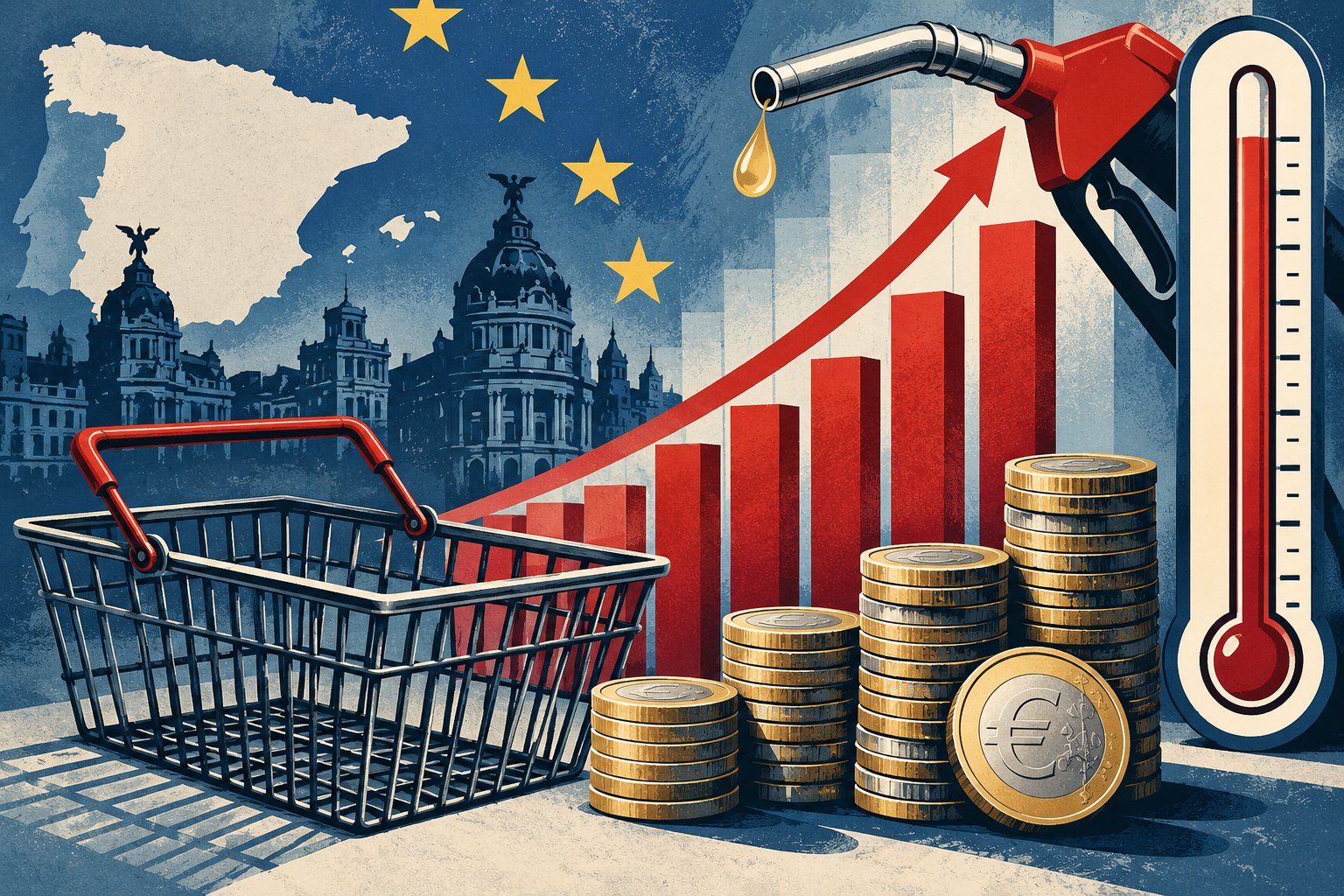Eurostat pone el termómetro al 3,8% y España se queda sola en el 5%
